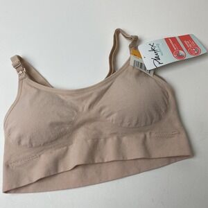 New Playtex Maternity Nursing Bra Size Small Beige Flesh Tone Easy Open Padded